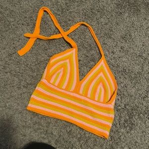 Knit halter top